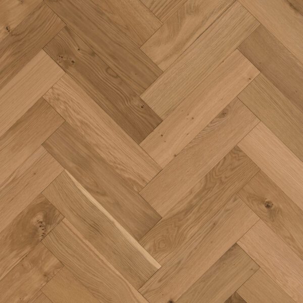 Furlong Flooring: Herringbone (14231) – Natural Oak Brushed & UV Oiled (14/3 x 100mm)